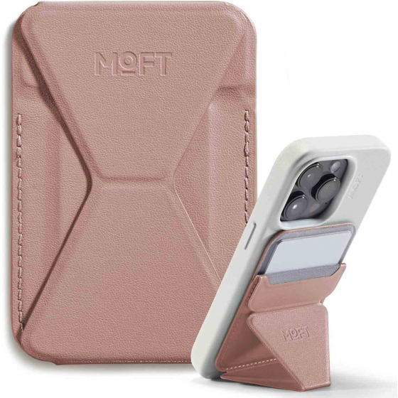 MOFT Phone Magnetic Stand / Built-in Wallet / Supports MagSafe / Classic Nude
