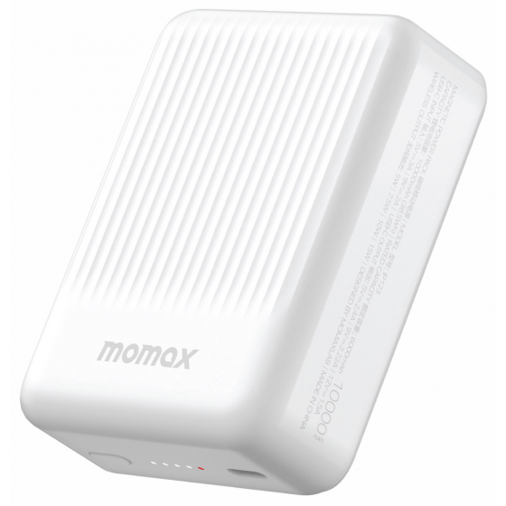 Momax Q.Mag Minimal 2 Wireless Battery / 10,000 mAh / Compact Size / MagSafe / White