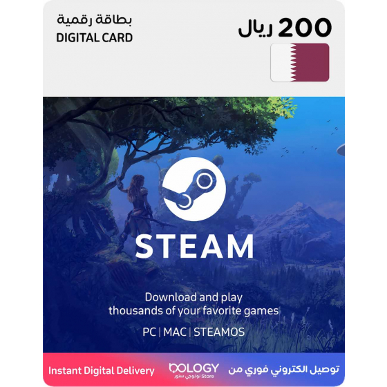 Steam Wallet Card / Qatar Store / 200 QAR