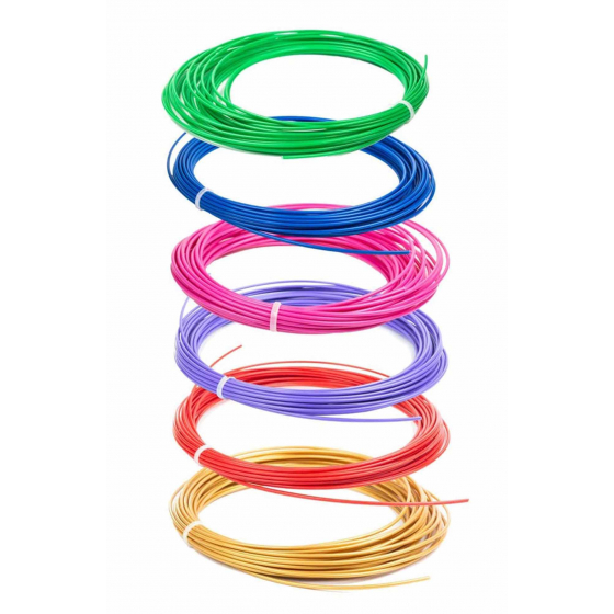 Color Filament Pack for Porodo 3D Printing Pen / 15 Colors / 3 Meters