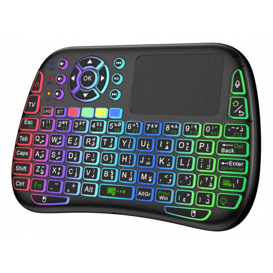 Porodo Wireless Keyboard / Built-in Mouse / Mini Size / Battery-operated / Arabic & English