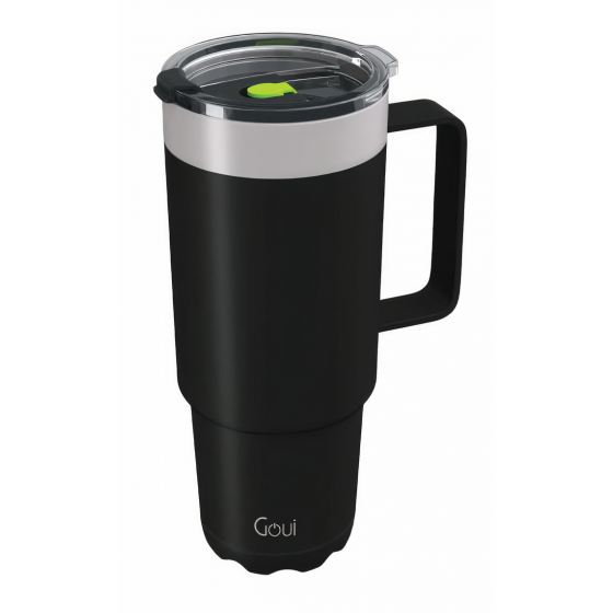 Goui Tumbler Thermal Cup / 600ML / Maintains Cold & Hot Temperatures / Stone Black 