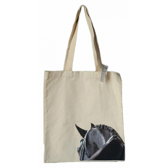 شنطة Tote Bag من Sada / مع طباعة Horse / ابيض 