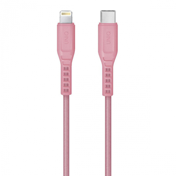 واير من يونيك من نوع فليكس / ايفون ل USB-C بطول 1.2 متر / وردي