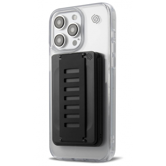 Grip2u Magnetic Holder & Wallet / Supports MagSafe / Holds 3 Cards / Black
