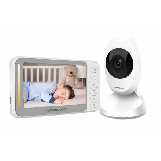 كاميرا مراقبة الاطفال من باورولوجي / مع حساس ذكي / تنبيهات حركة و صوت 