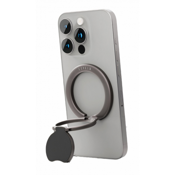 Levelo Orbit iPhone Grip + Stand / Supports MagSafe / Grey