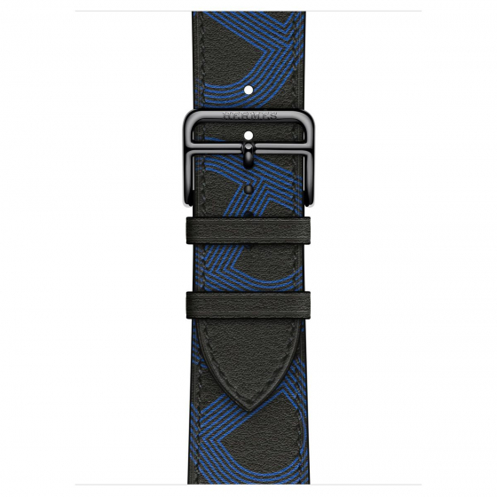 سير ساعة ابل اصدار Hermes / جلد Bleu Electrique / حجم 40 و 41