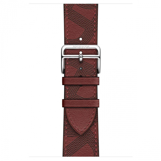 سير ساعة ابل اصدار Hermes / جلد Rouge H من نوع Circuit H / حجم 45 و 44