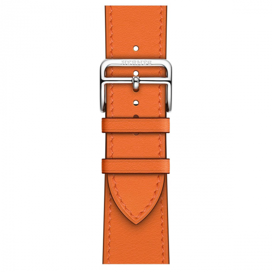 سير ساعة ابل اصدار Hermes / جلد برتقالي / حجم 44 و 45