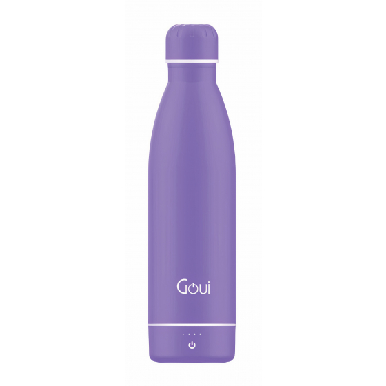 Goui Smart Water Bottle / Built-in Power Bank / Wireless Charging / 420ml / Purple