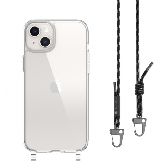 SwitchEasy Clear Case for iPhone 15 Pro Max / Drop Resistant / With Black Lanyard