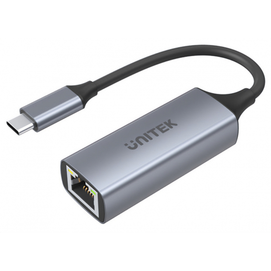وصلة Unitek لتحويل مدخل USB تايب سي الى مدخل انترنت Ethernet