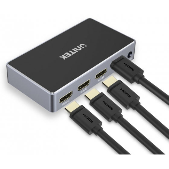 قطعة Unitek لتحويل مدخل HDMI واحد الى 3 مداخل / يدعم دقة 4K