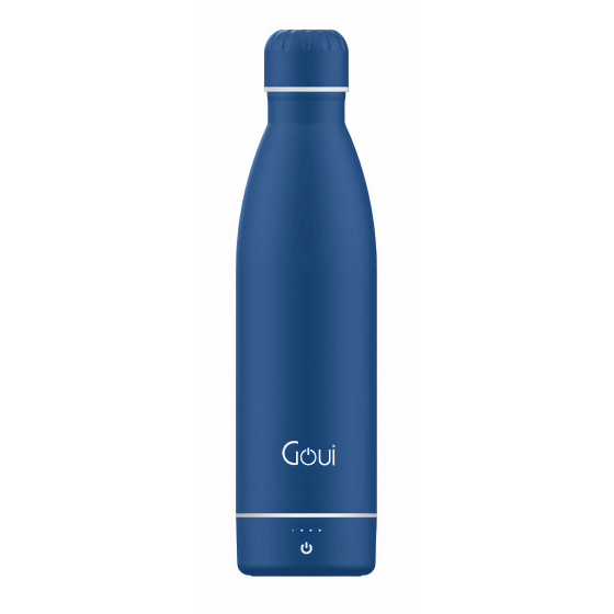 Goui Smart Water Bottle / Built-in Power Bank / Wireless Charging / 420ml / Midnight Blue 