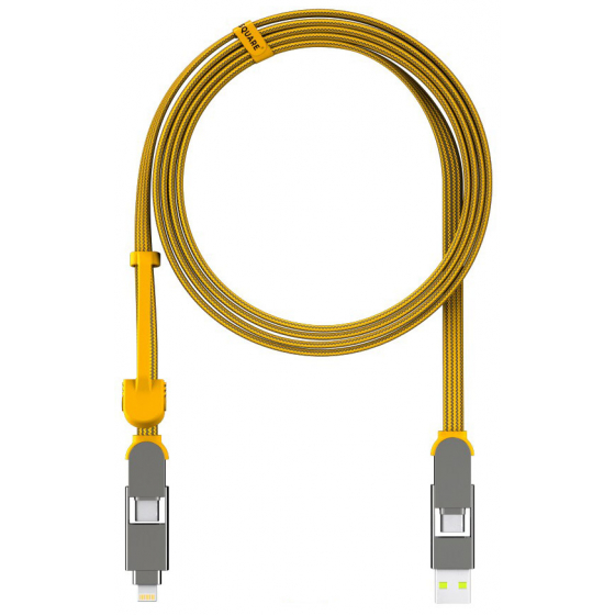 Rolling Square inCharge XL 6 in 1 Charging Cable / 2 Meters / 100W / Yellow