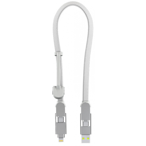 Rolling Square inCharge XL 6 in 1 Charging Cable / 30 Cm / 100W / White 