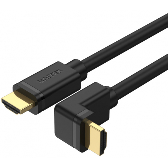 Unitek HDMI to HDMI cable / Second Input at 90-Degree Angle / 4K Resolution / 3 Meters 