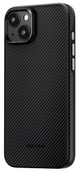 PITAKA MagEZ Pro 4 iPhone 15 Pro Case / Carbon Fiber / MagSafe / Slim & Lightweight / Black
