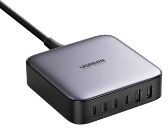UGreen GaN Charger / 200 Watts / Featuring 4 Type-C & 2 USB Ports / Gray