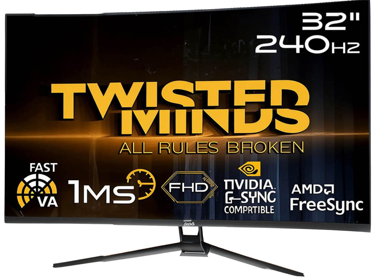 Twisted Minds 32'',240Hz, 1ms Curved Gaming Monitor - شاشة ألعاب