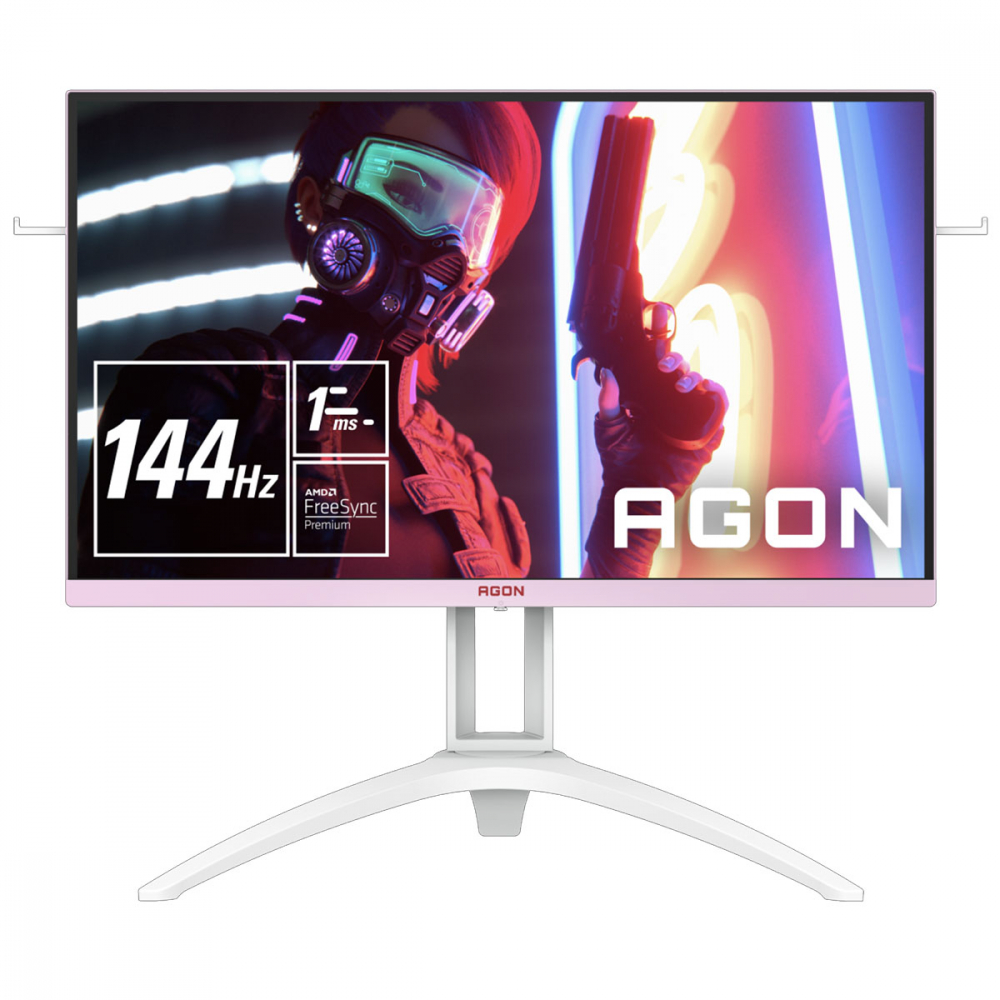 Aoc Agon 27 Gaming Monitor White And Pink