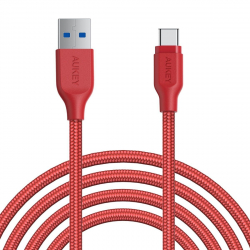 واير Aukey نوع USB الى USB تايب سي / 2 متر / احمر
