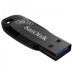فلاش SanDisk Ultra Shift سعة 128GB / مدخل USB 3.0 / اسود