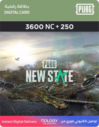 شدات PUBG New State الجوال 3600 + 250 NC / بطاقة رقمية