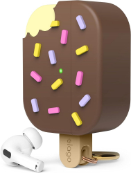 كفر Elago Ice Cream لسماعة ابل AirPods برو 2 / علاقة مدمجة / يدعم الشحن اللاسلكي / Chocolate      