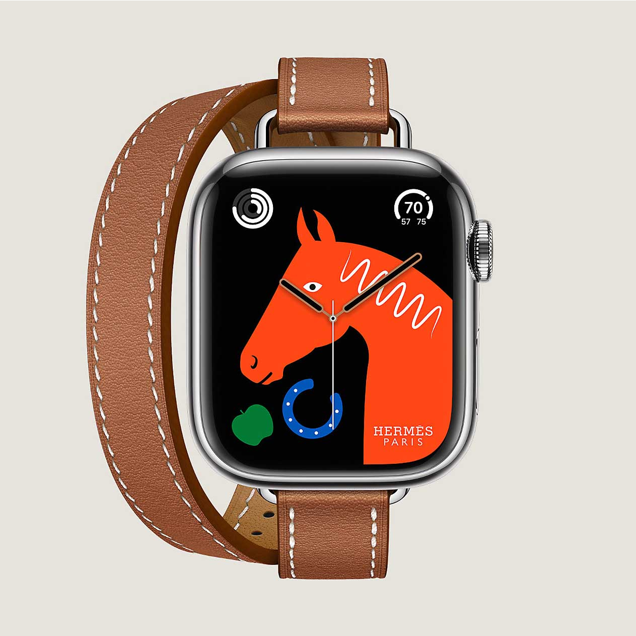 Apple Watch Series 9 Hermes Edition Steel with Gold Leather