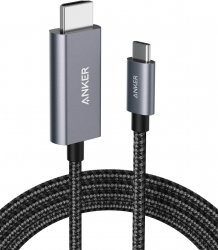 واير انكر نوع تايب سي الى HDMI / يدعم دقة 4K و 60Hz / يدعم Thunderbolt 3 + 4 / طول 1.8 متر / اسود 