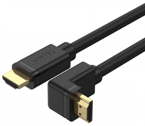 واير Unitek نوع HDMI الى HDMI / المدخل الثاني بالطول + مقلوب / دقة 4K / طول 2 متر