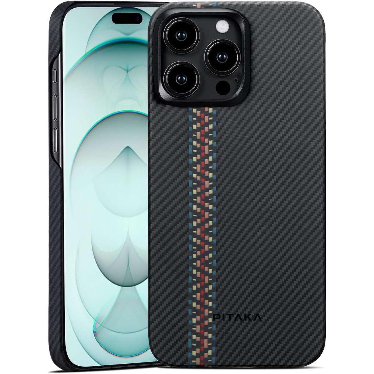 PITAKA Carbon Fiber Case for iPhone 15 Pro Max / Supports MagSafe