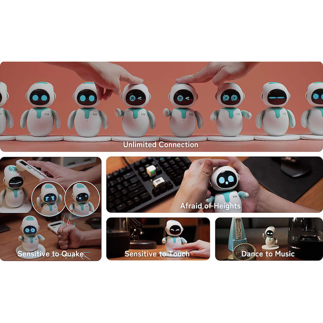 Eilik The Cute Robot / Smart Interactive Companion / Home & Workspace /  Kids & Adults / Blue in Qatar