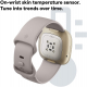 ساعة Fitbit Sense الذكية لتعقب الرياضة والصحة والضغط النفسي / ابيض
