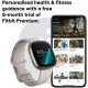 ساعة Fitbit Sense الذكية لتعقب الرياضة والصحة والضغط النفسي / ابيض