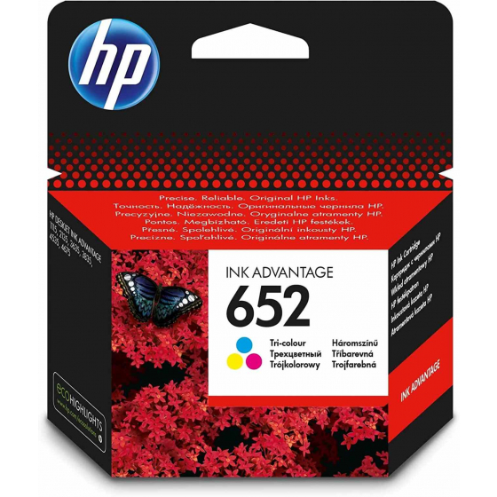 خرطوشة حبر HP 652 Advantage ثلاث الوان / ازرق و بنفسجي و اصفر