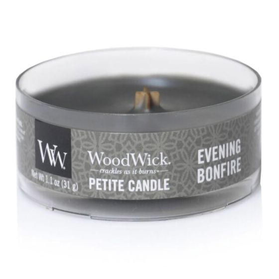شمعة Woodwick المعطرة / من نوع Evening Bonfire / حجم صغير